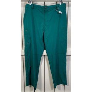 New W Tags Infinity Athletic Fit Mens Scrubs Wrinkle Resist Stretch Green 2XL